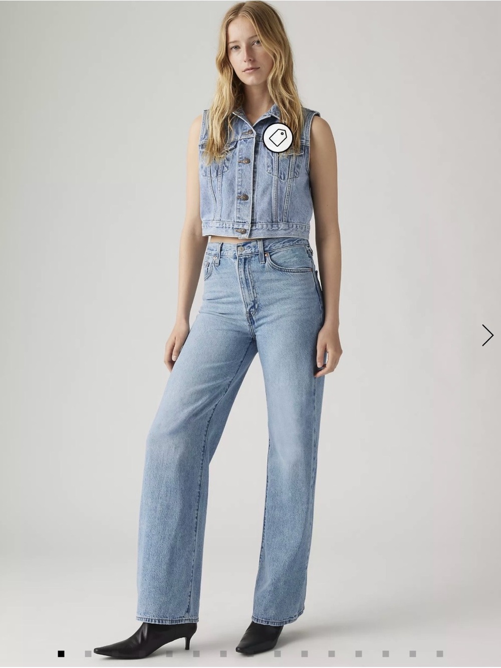 Levi’s Ribcage Wide Leg Far and Wide Light Wash 28x32